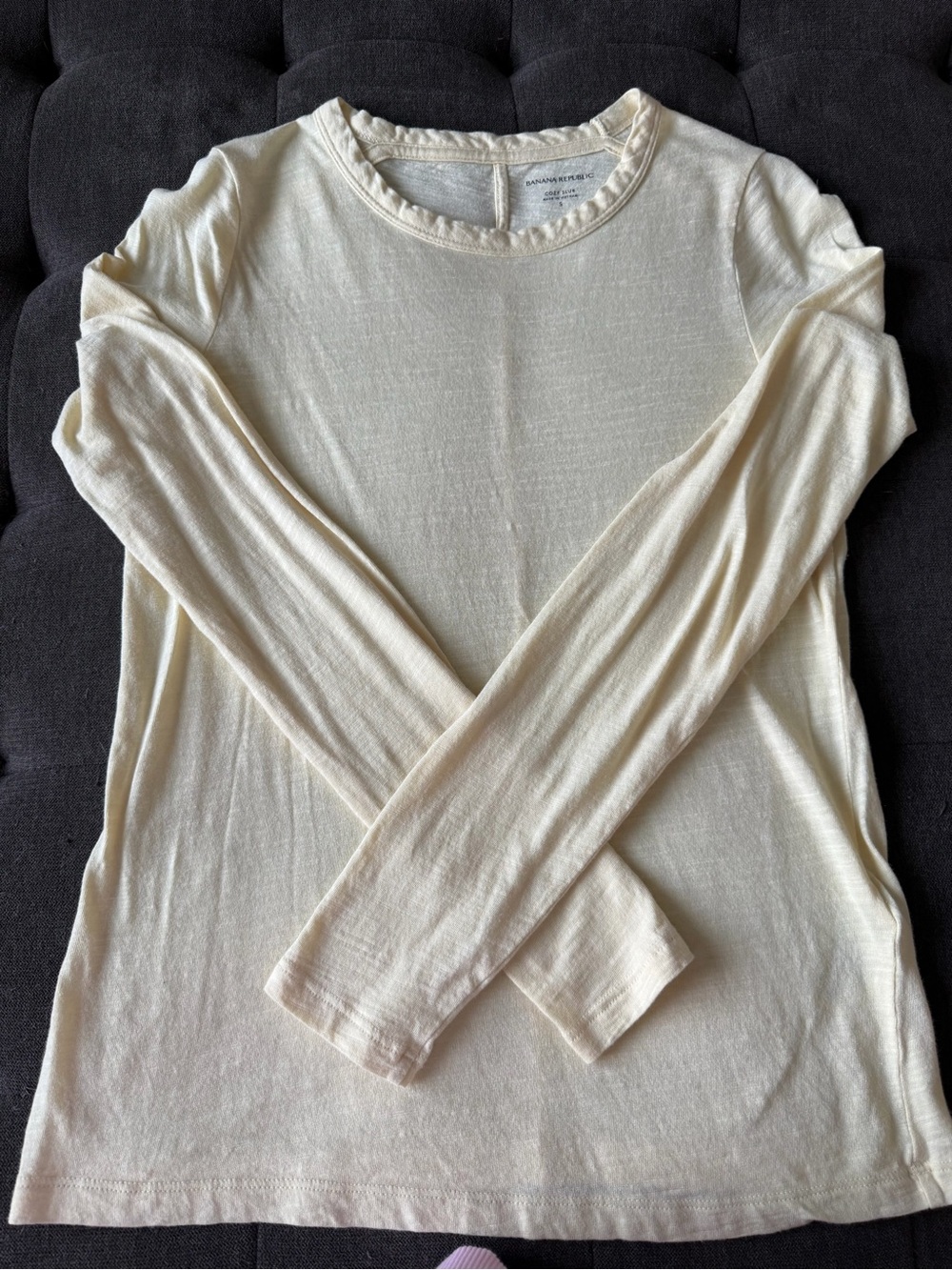 Banana Republic Long-Sleeve Cozy Slub LS Top - Picture 2 of 4